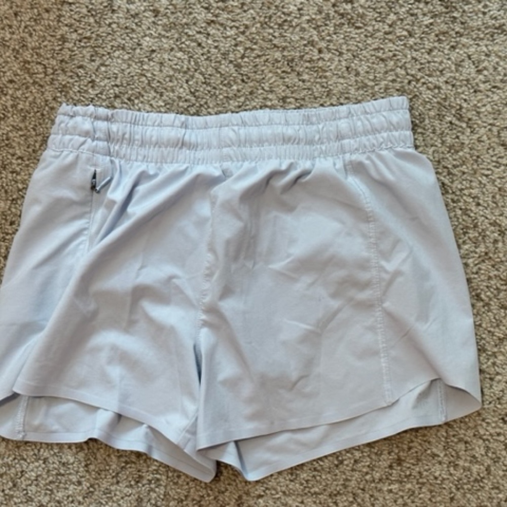 Athleta Girl Light Blue Heart the Hustle Shorts XL 14
